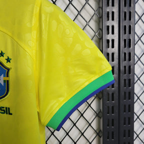 Camisa Brasil Home 2022 Feminina - Amarela