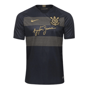 Camisa Corinthians Ayrton Senna 18/19 Retrô - Preta