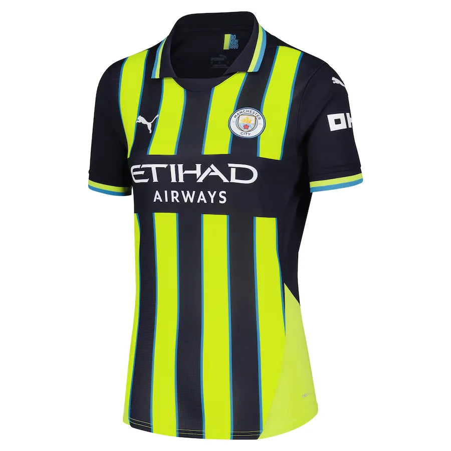 Camisa Manchester City Feminina Away 24/25 - Azul e Amarela